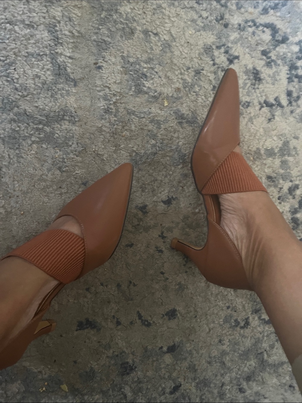 Women’s Pointed Toe Slingback Heels in Tan never worn and brand new